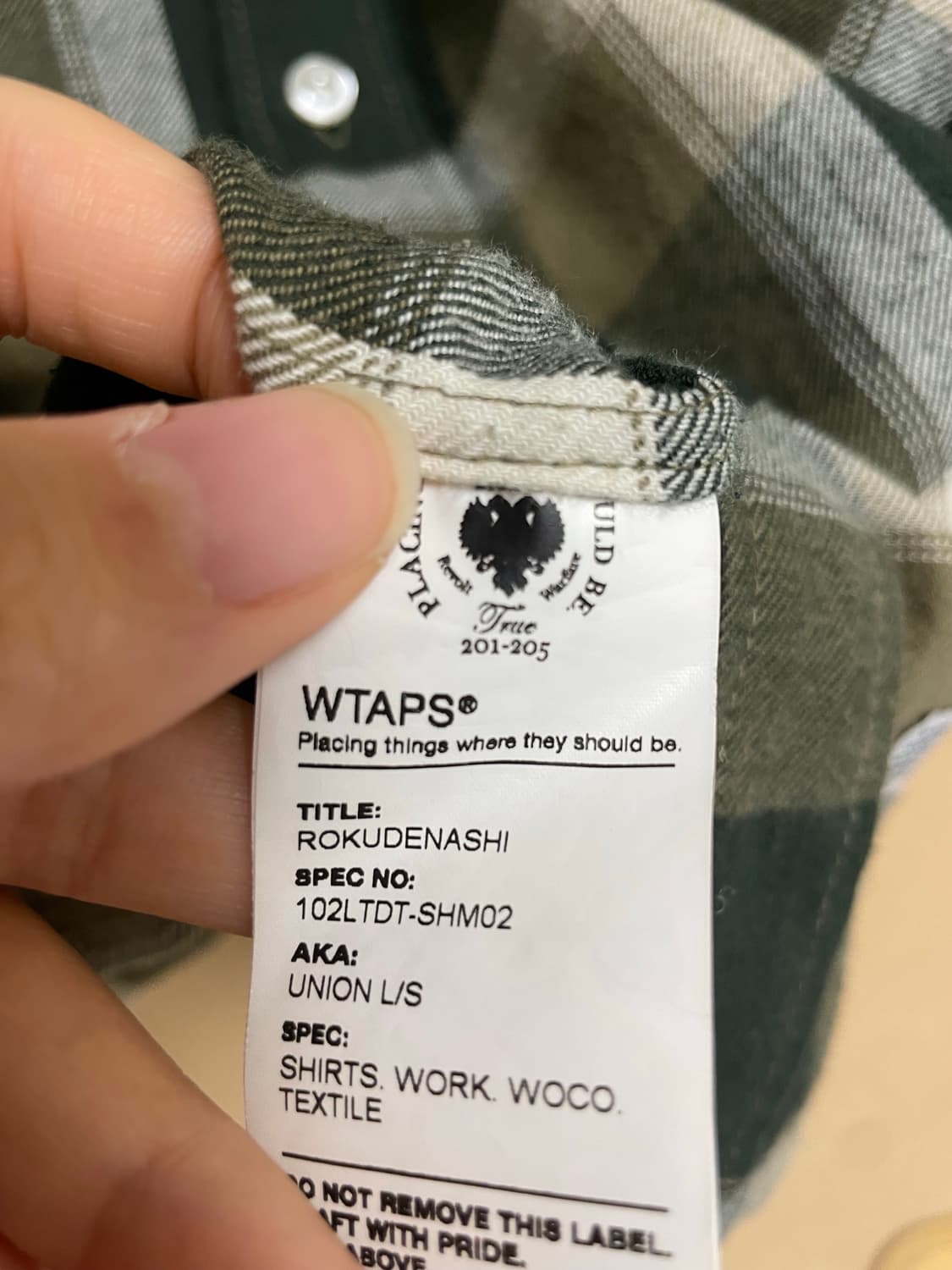 더블탭스 체크 셔츠 상품이미지4