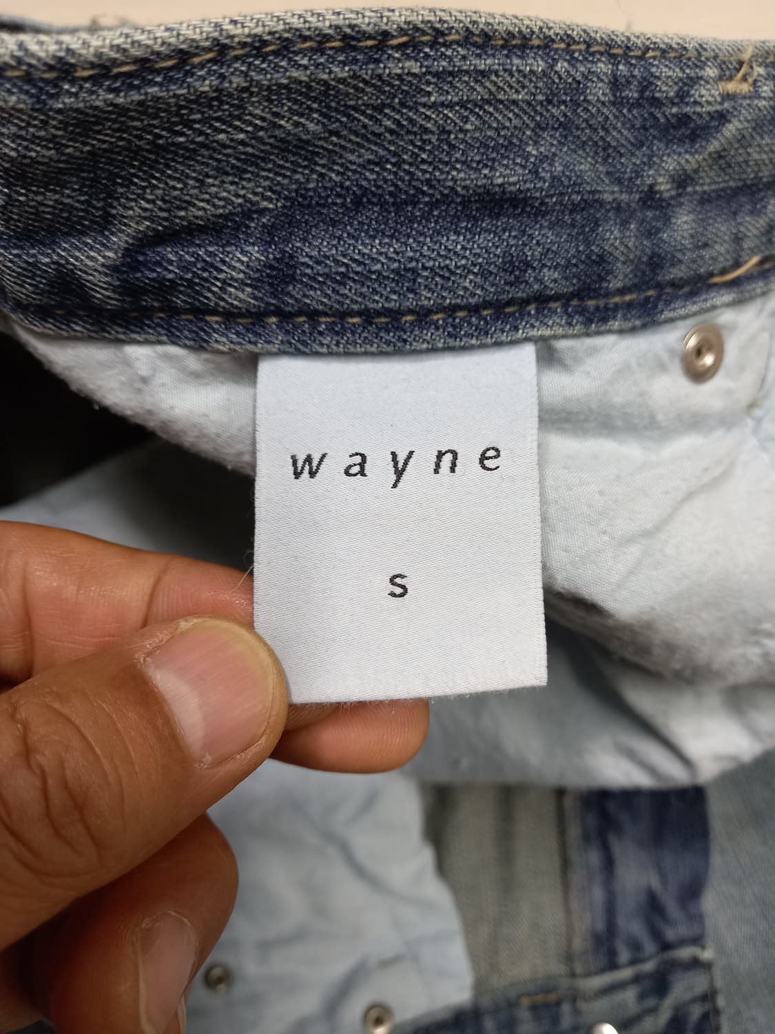 28-29 새상품 wayne 하이웨이스트 워싱 와이드진 29-562 상품이미지8