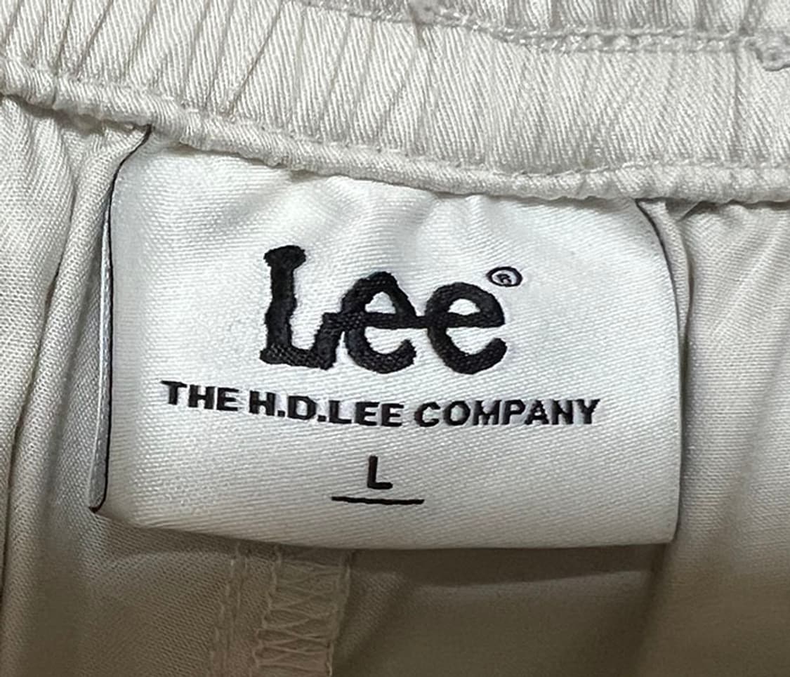 LEE 리 남자 카고 밴딩 반바지 하프팬츠 크림 코튼 캐주얼 L 32 상품이미지4