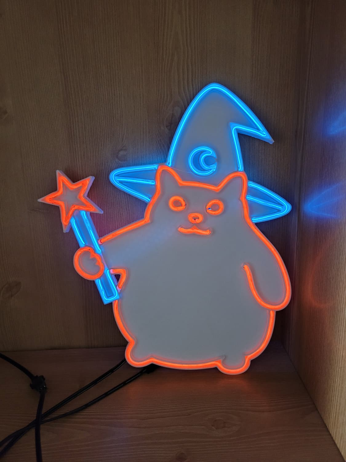 고양이 마법사 할로윈 네온사인 led 램프 조명 무드등 상품이미지4