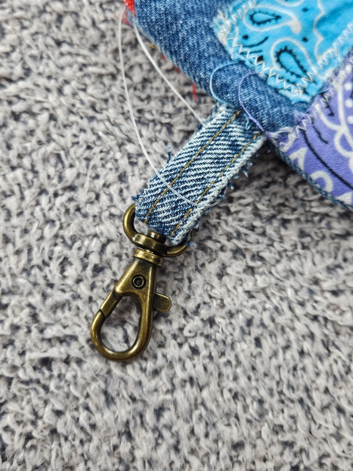 핸드메이드 리워크 커스텀 패치드 키링 월렛 ( 13X10 )/ 10728 상품이미지3