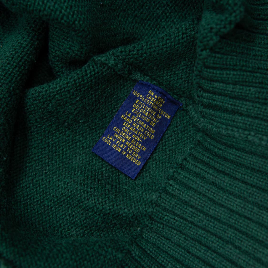 폴로 랄프로렌 코튼 니트 스웨터 딥그린  상품이미지5
