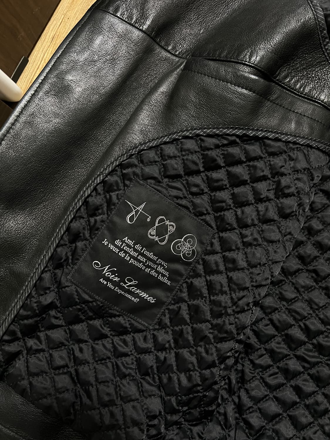 택포45) 느와르 라르메스 블랙라벨 램스킨 더블라이더 자켓 48 상품이미지10