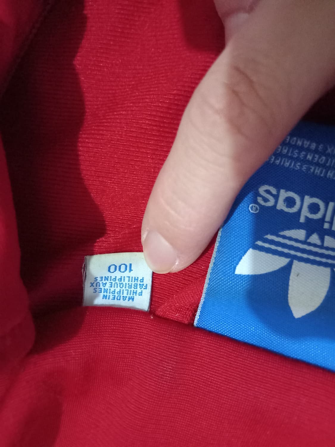 아디다스 파이어버드  빨검 레드 트랙탑 저지 져지집업 100/L 상품이미지4