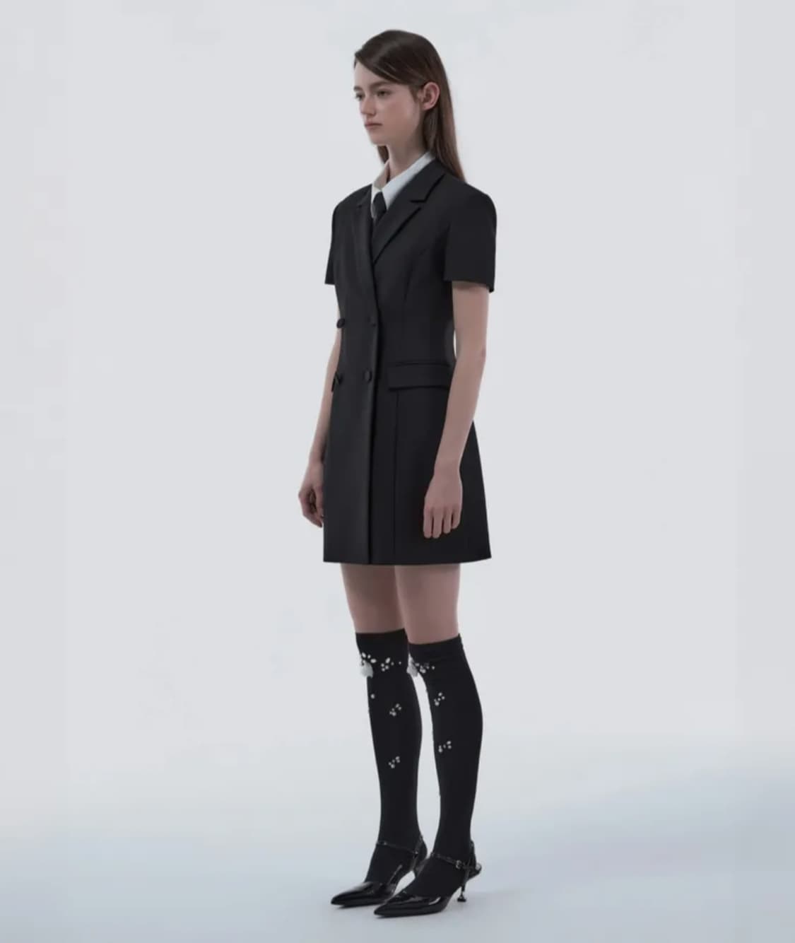 마우솔레움 젠 하프슬리브 수트 자켓 드레스-블랙 s 상품이미지2