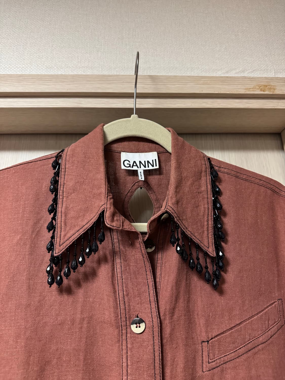가니 Ganni 여름용 비즈 베스트 상품이미지3
