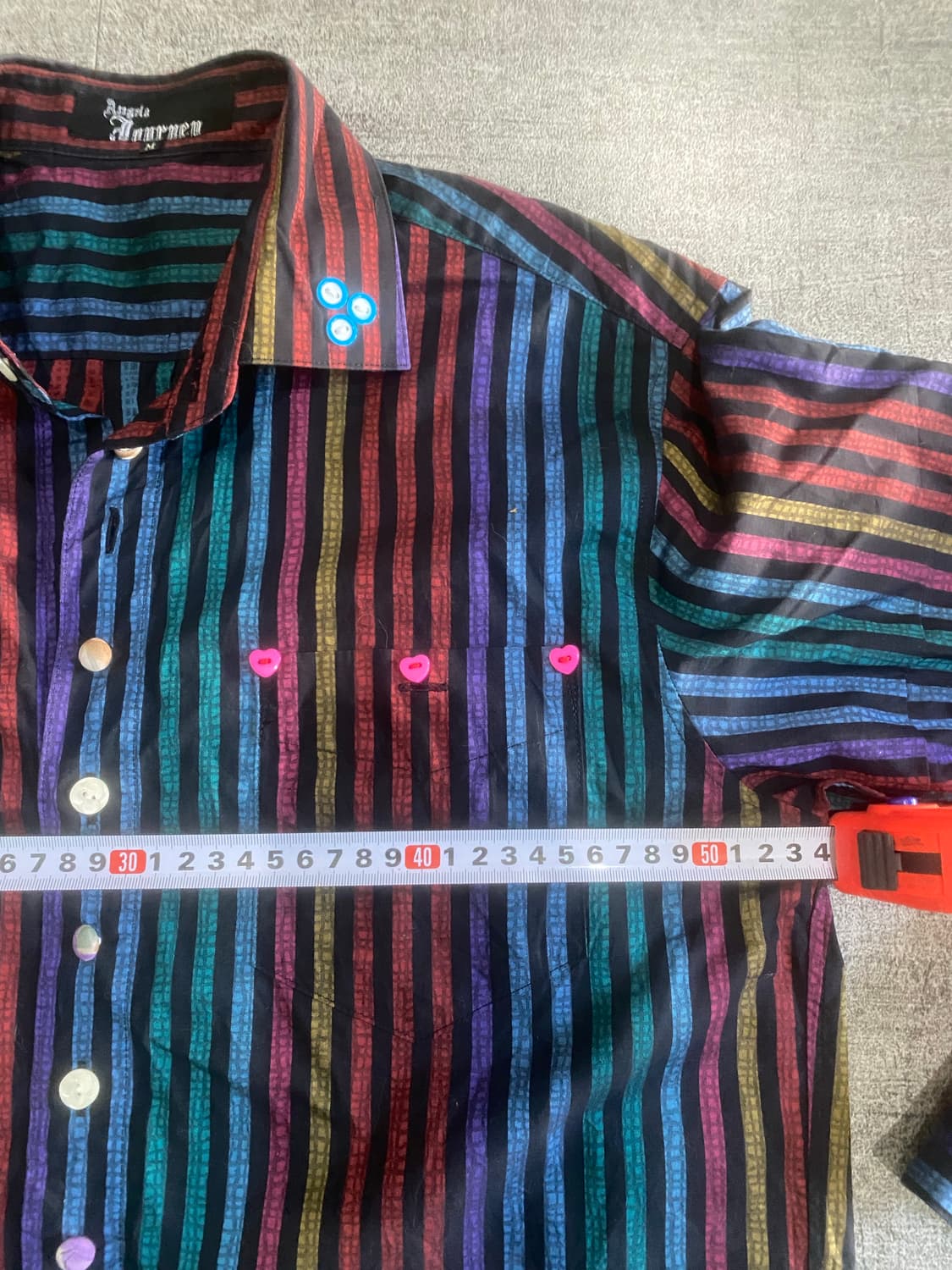 일본빈티지 Fnnrnen 올드스쿨아메카지 보헤미안 스트라이프셔츠 상품이미지2