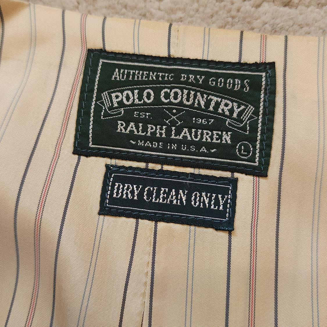 90s 폴로 컨트리 하운드투스 스타 패턴 울 베스트 L 상품이미지4