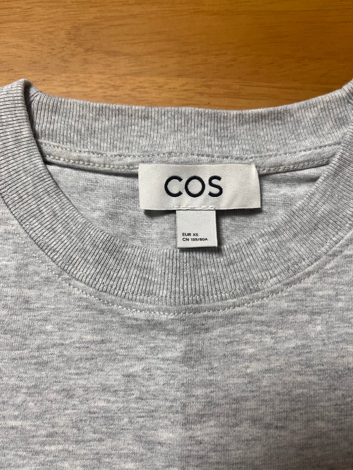 COS 코스 그레이 코튼 반팔 티셔츠_XS 사이즈 상품이미지2