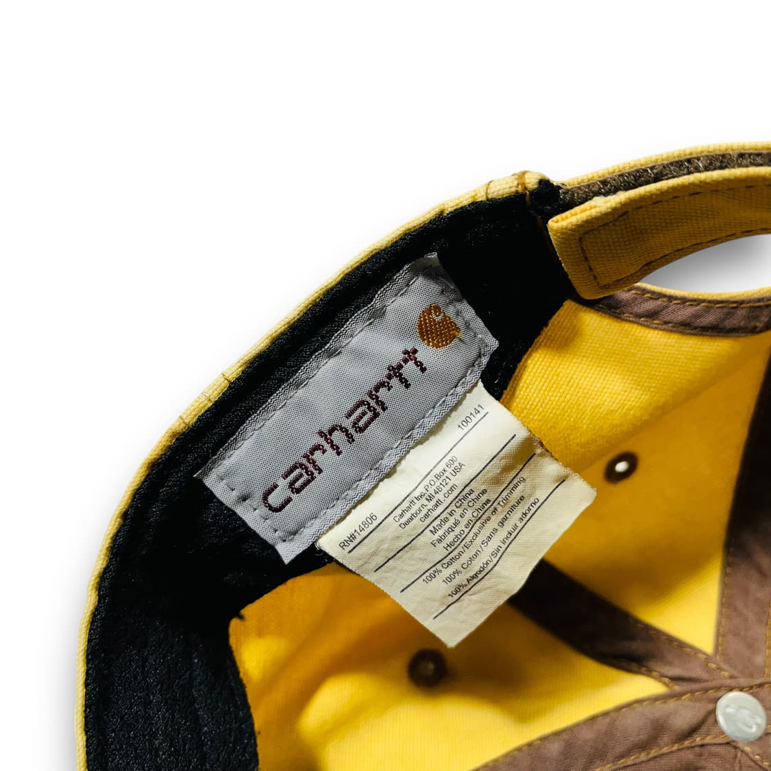 칼하트 피그먼트 베이지 로고 패치 빈티지 볼캡 상품이미지7