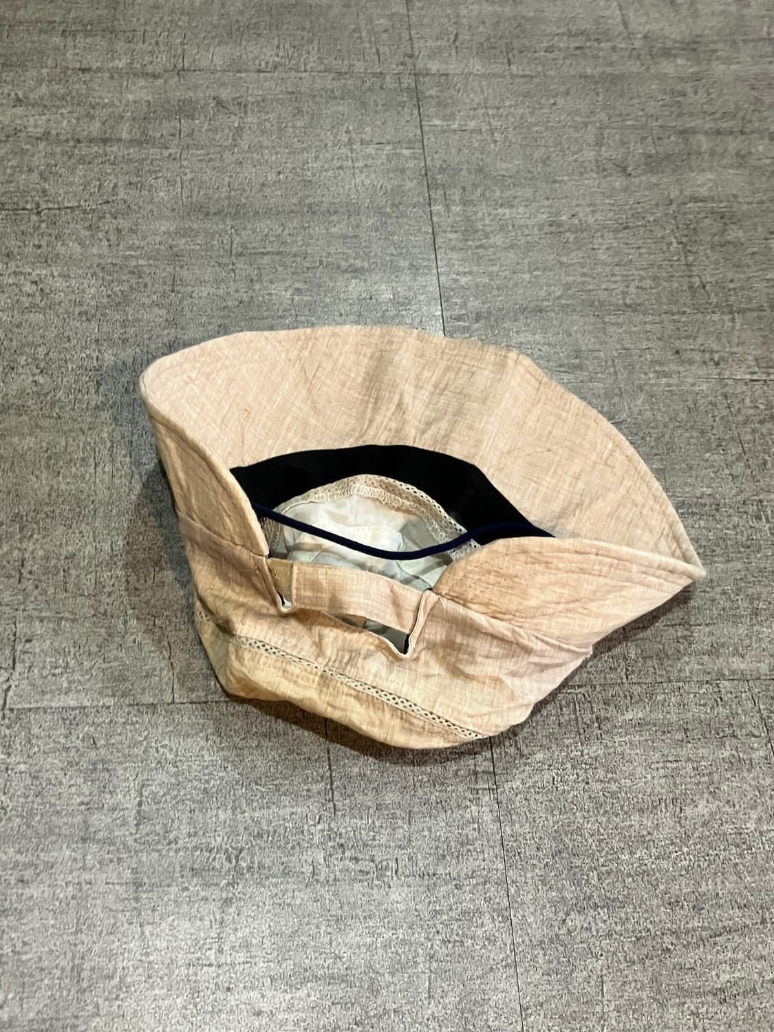 일본빈티지 하구미모리걸 아메카지 레이스 썸머버킷햇 상품이미지3