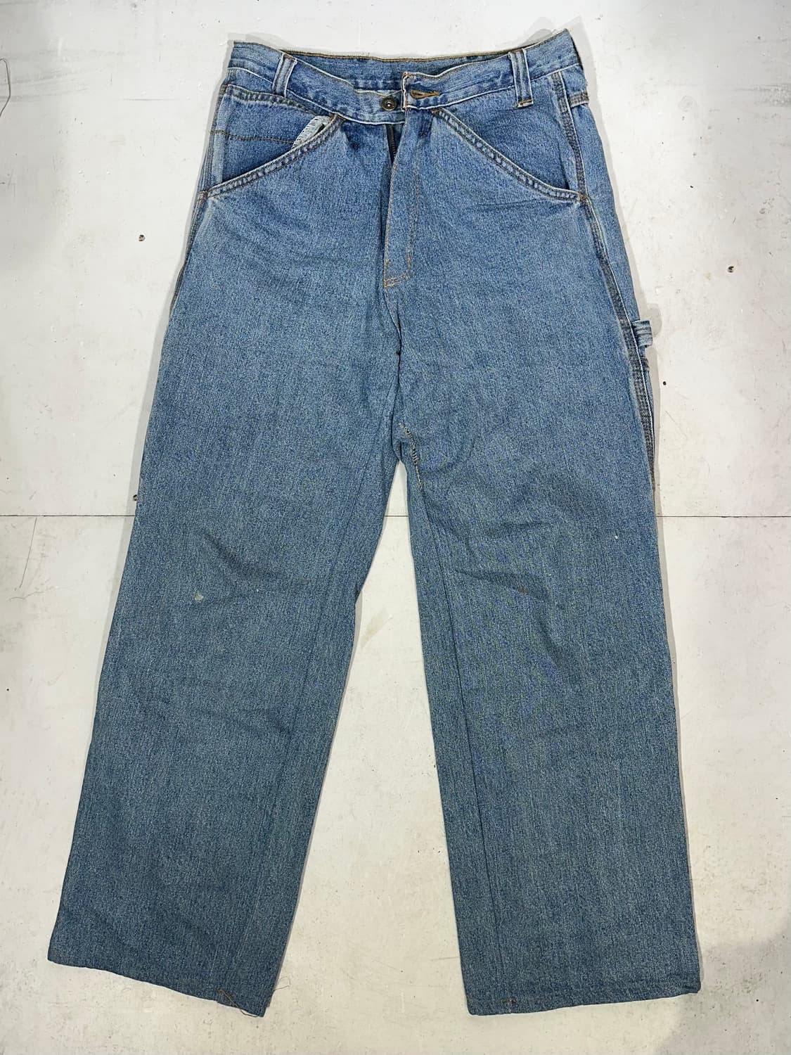 90s 빈티지 연청 해머 카펜터 데님 워크 팬츠 청바지  상품이미지4