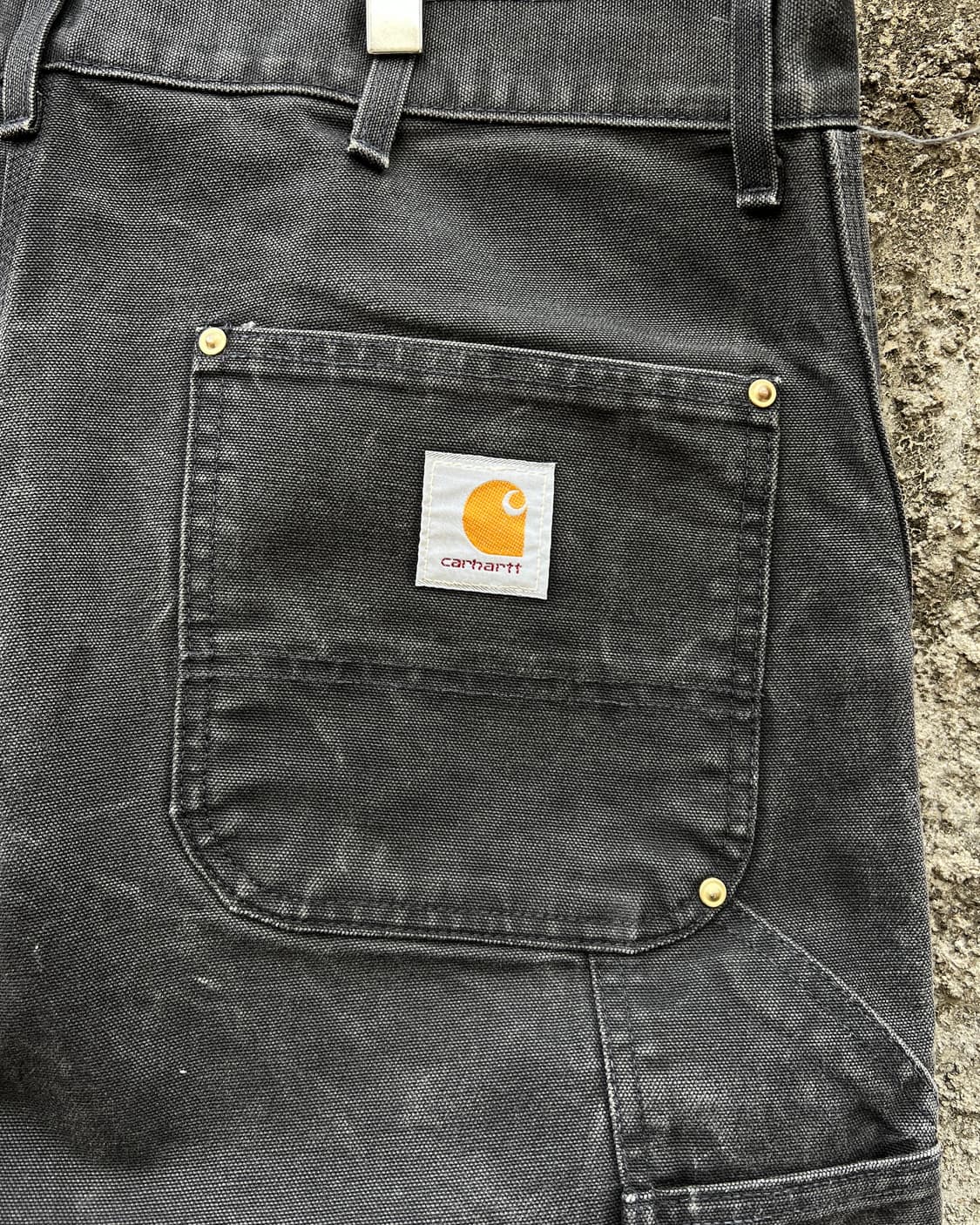 [38] 90s 미국제 칼하트 블랙 더블니 B01 BLK 상품이미지5