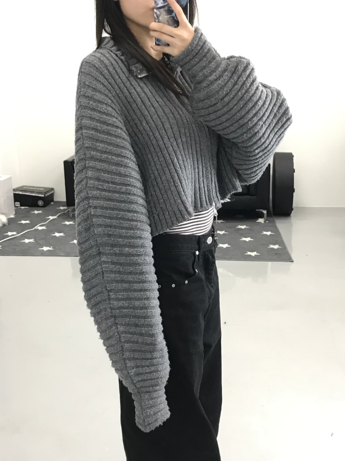 치코 울 디테일 숏 가디건 상품이미지3