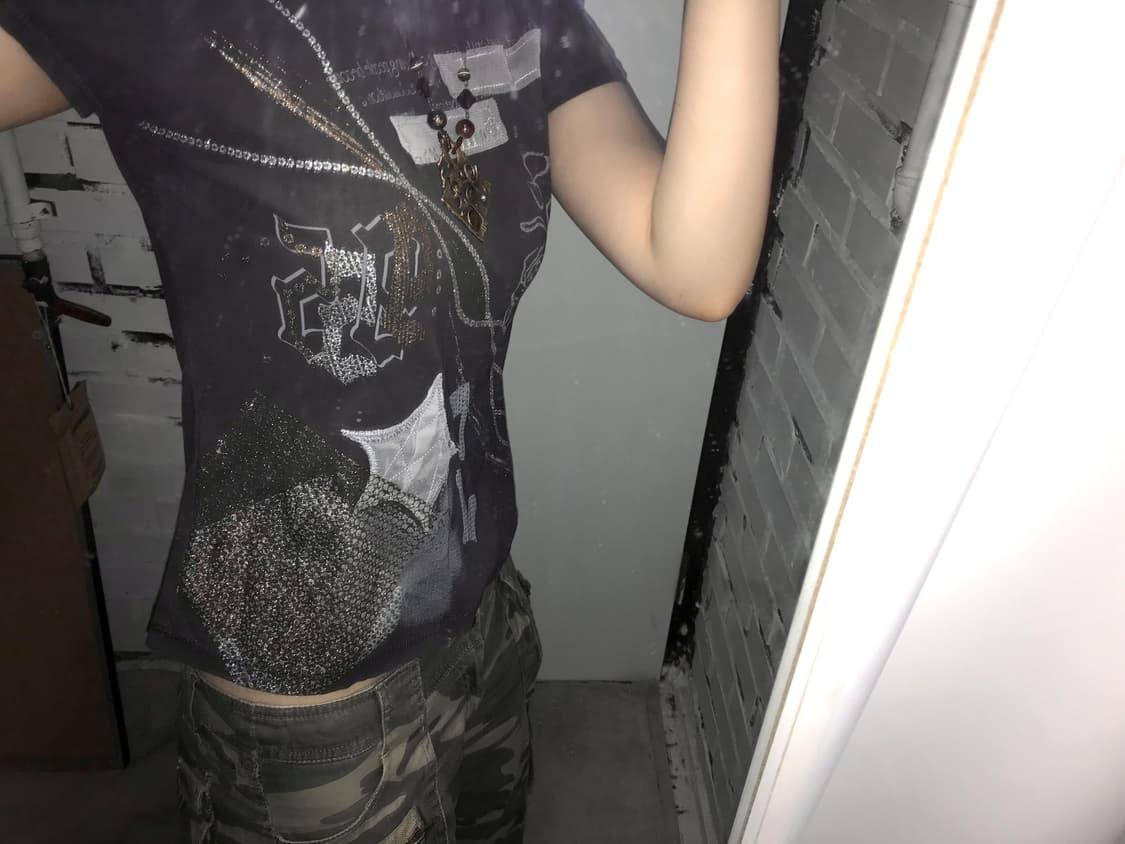 패치 디테일 프린팅 탑 상품이미지1