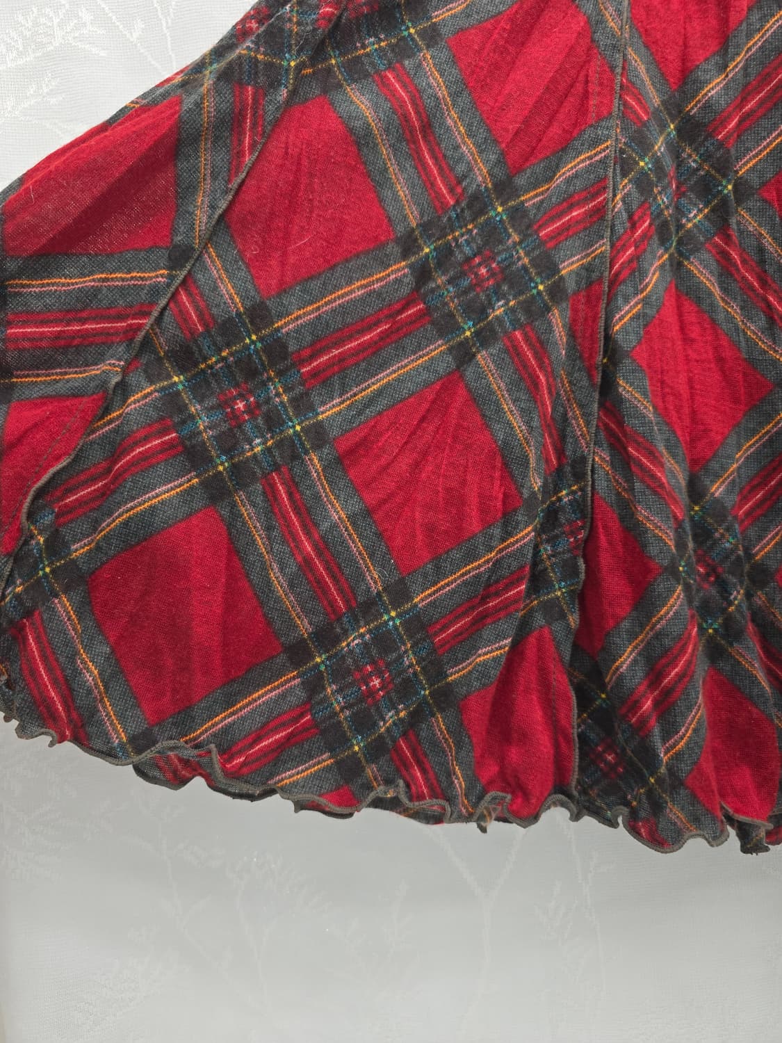 레드 체크 플리츠 스커트 상품이미지3