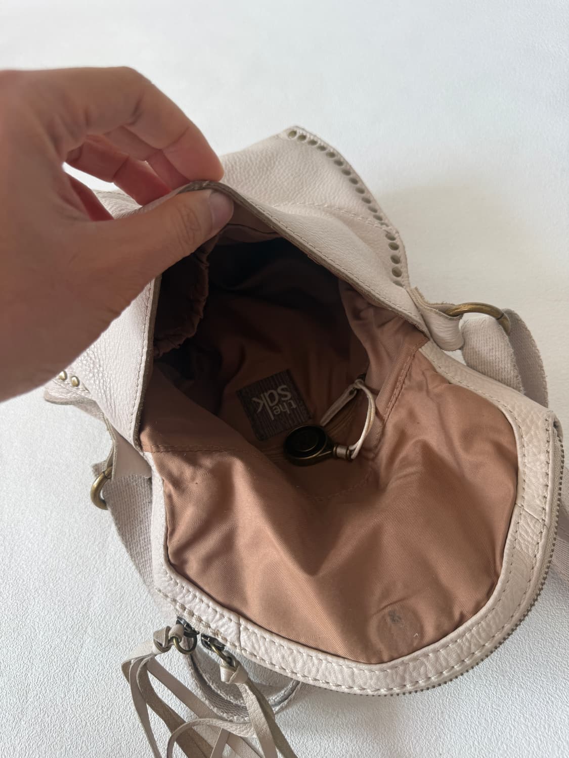 Pre owned 레더 스터드백 상품이미지9