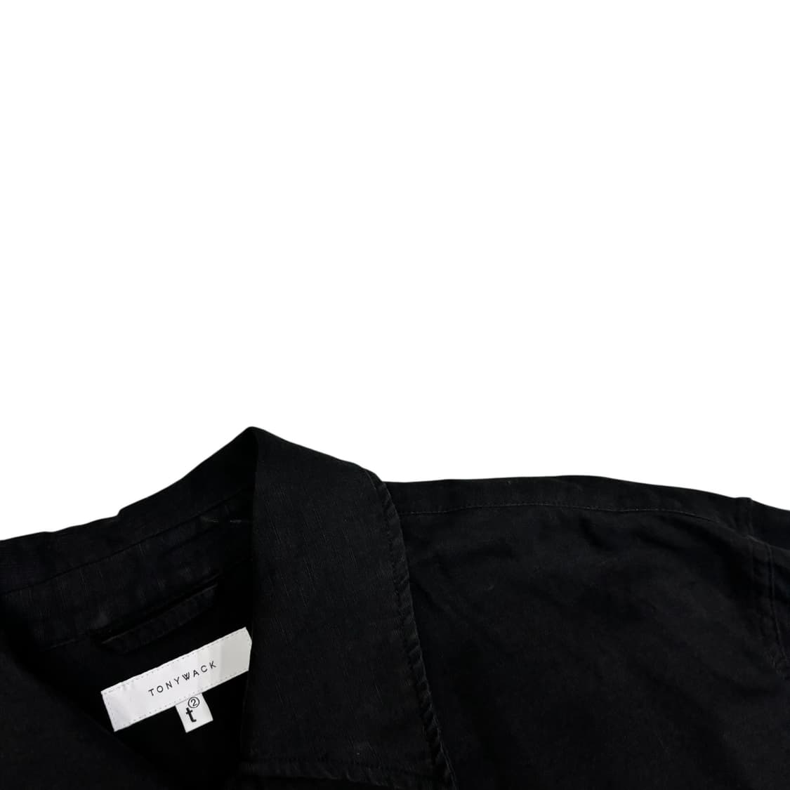 토니웩 블랙 린넨 야자수 반팔 셔츠 상품이미지3