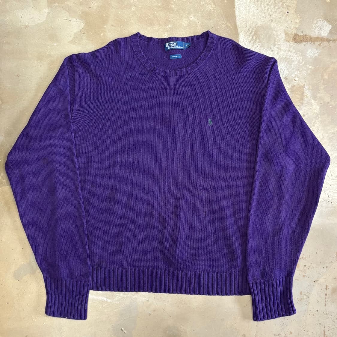 XXL 폴로랄프로렌 퍼플 코튼 니트 상품이미지2