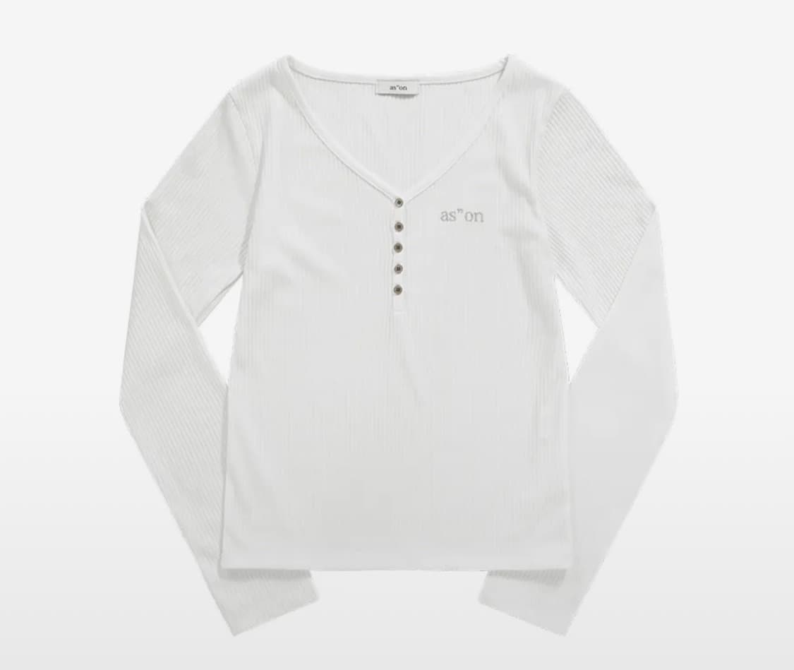 애즈온 롱슬리브 화이트 상품이미지1