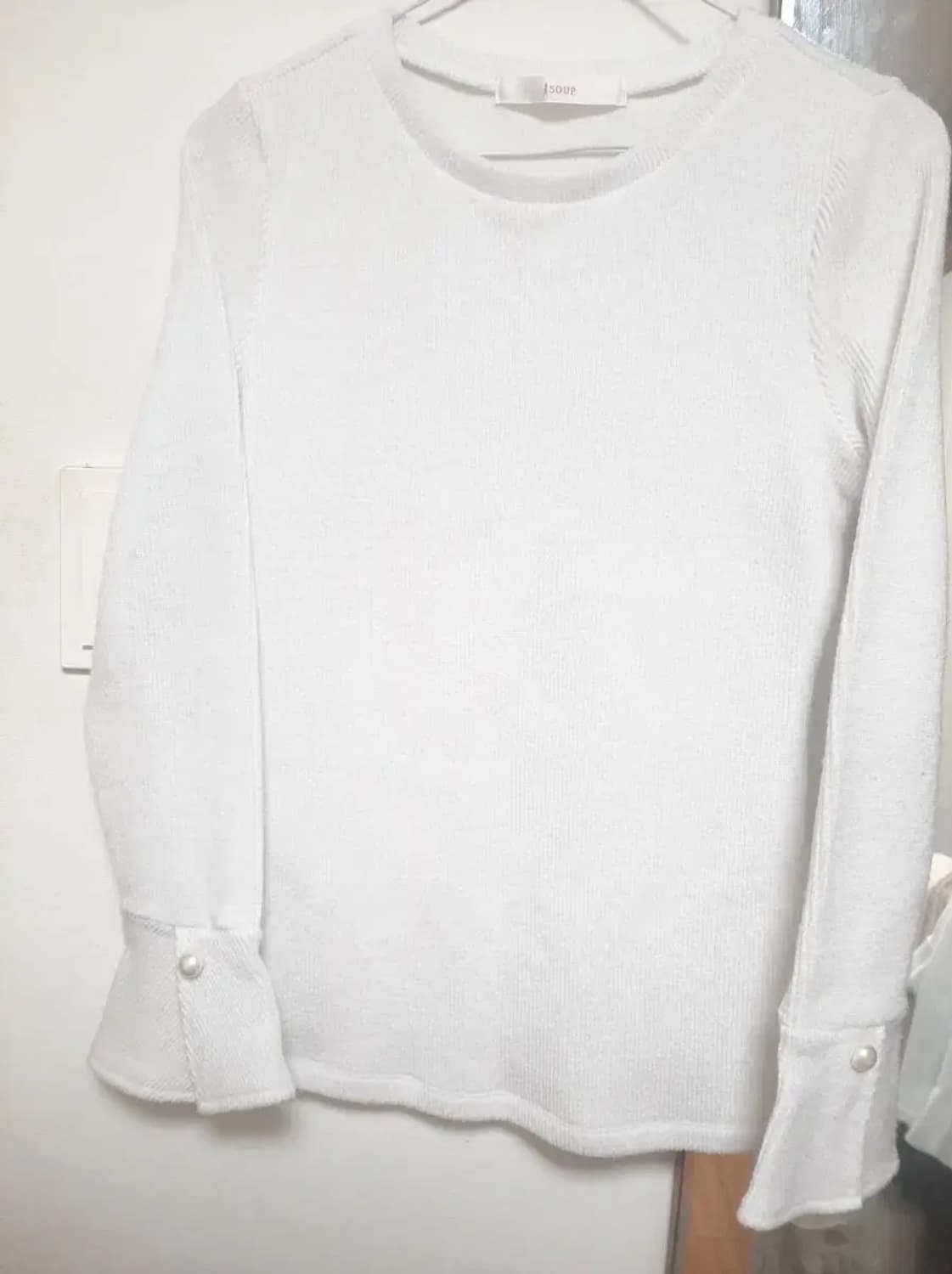 soup 진주 튤립소매 니트 화이트 55 상품이미지1