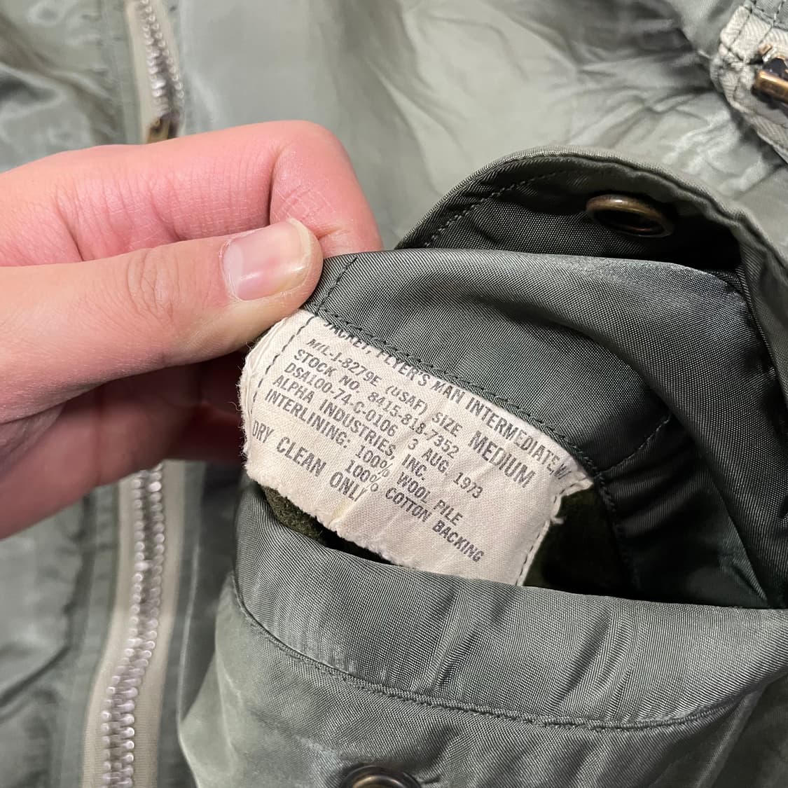 70s 알파인더스트리 MA-1 항공점퍼 야상자켓 L V6 상품이미지6