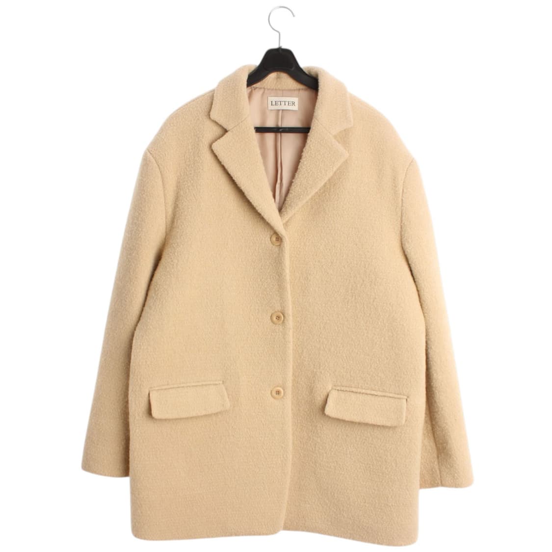 우먼FREE 레터 테디 코트 상품이미지1