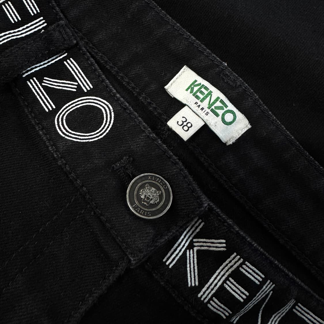 겐조 로고 스키니 블랙 데님 진 상품이미지3