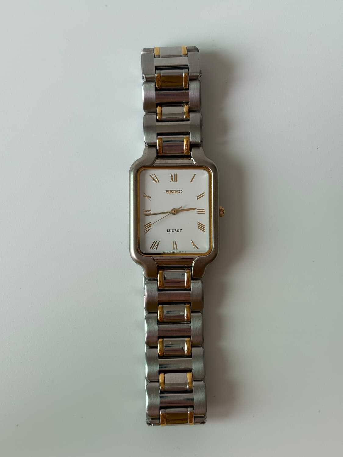 세이코 1990년대 Lucent 오만 인데스 콤비 스퀘어 쿼츠 남성 상품이미지2