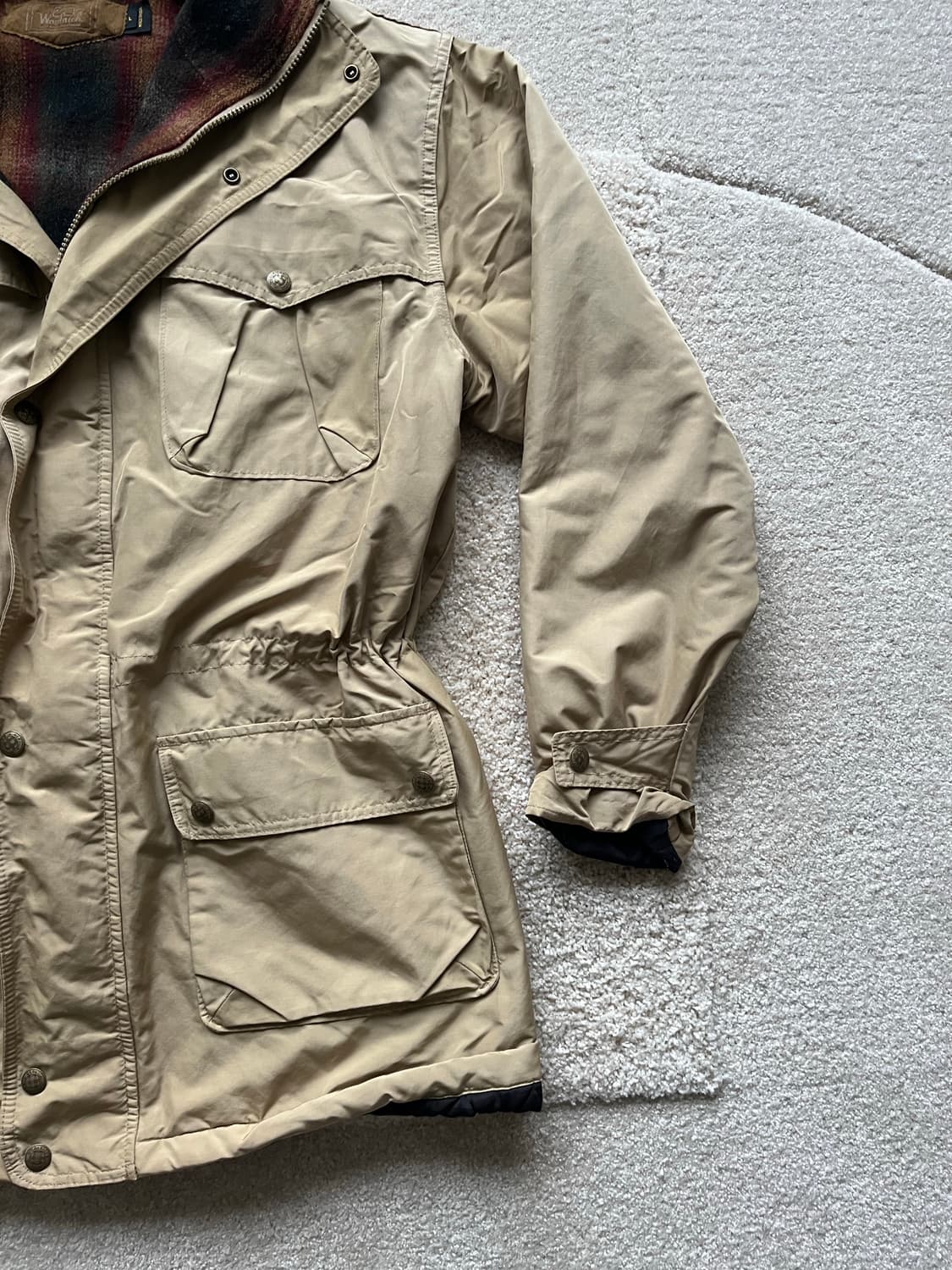 90s 울리치 플래드 라이닝 후디드 필드 자켓 (103–105) 상품이미지3