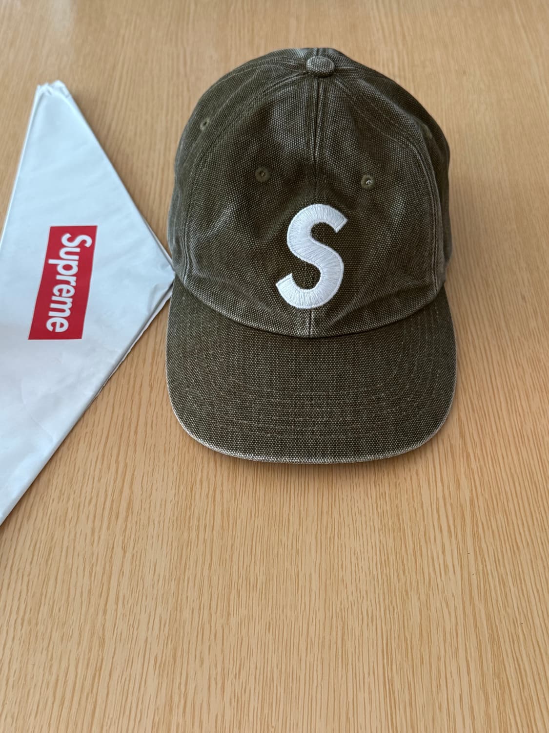 슈프림 피그먼트 코티드 캡 (올리브) 상품이미지1