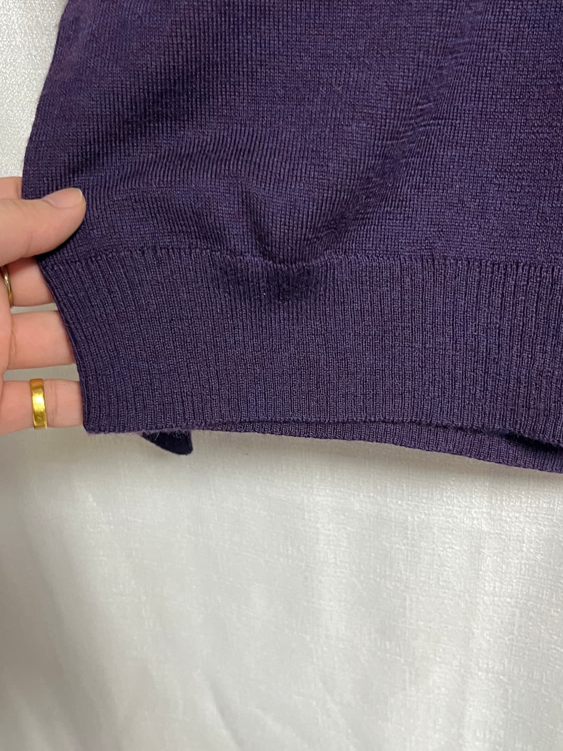 새상품 공용 캘빈클라인 메리노울 브이넥니트 M 상품이미지3