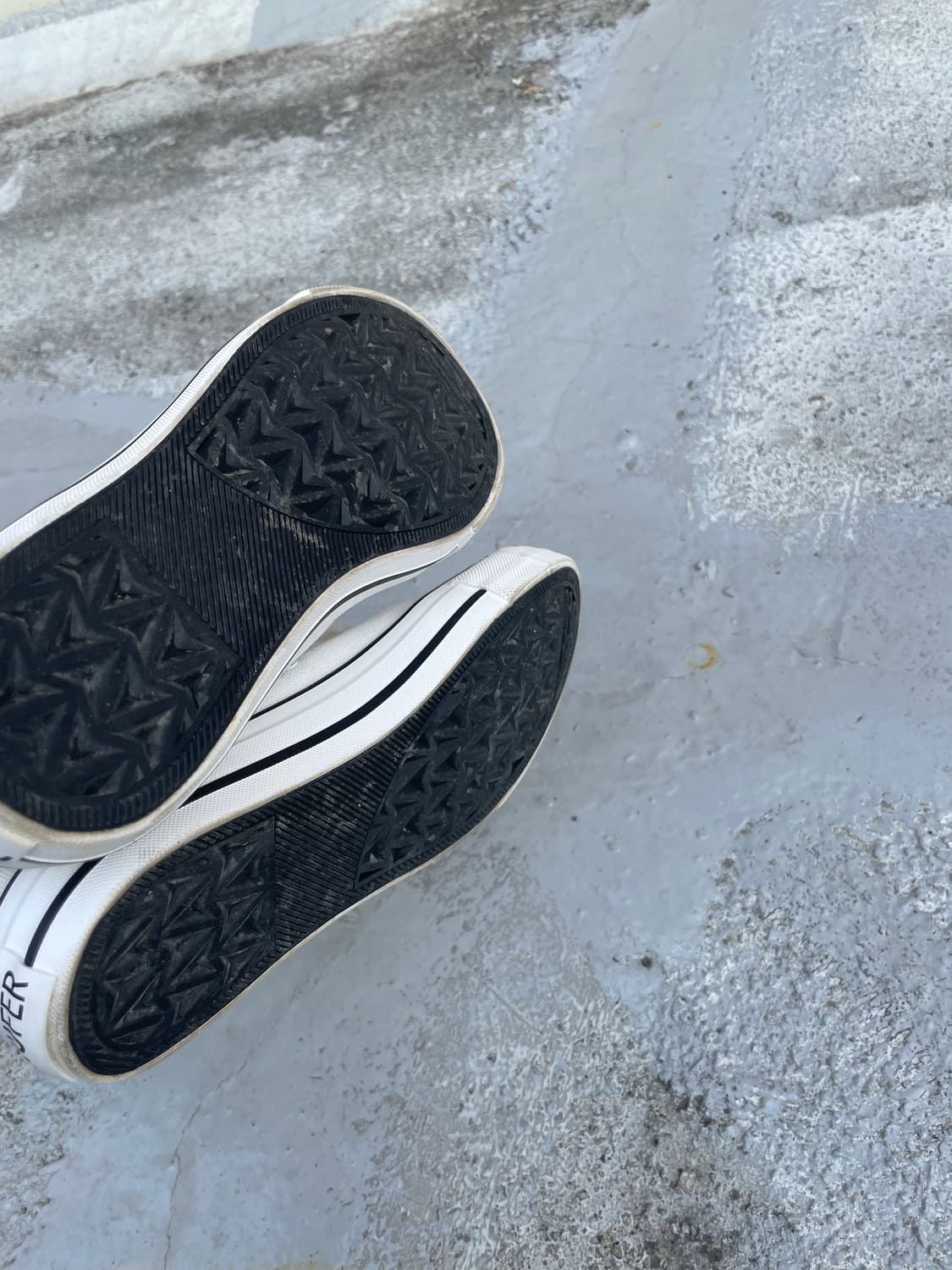 빈티지 화이트 롱 레이스업 스니커즈 상품이미지3