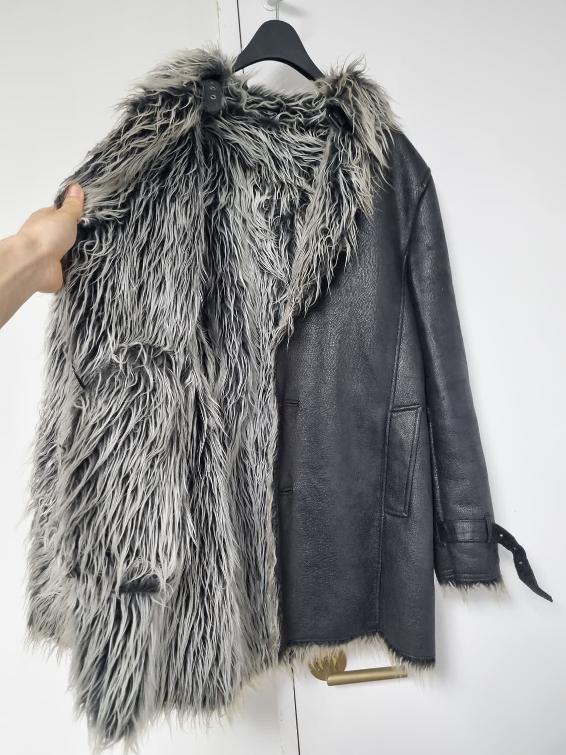 Semantic Design Fur-Trimmed Coat 상품이미지5