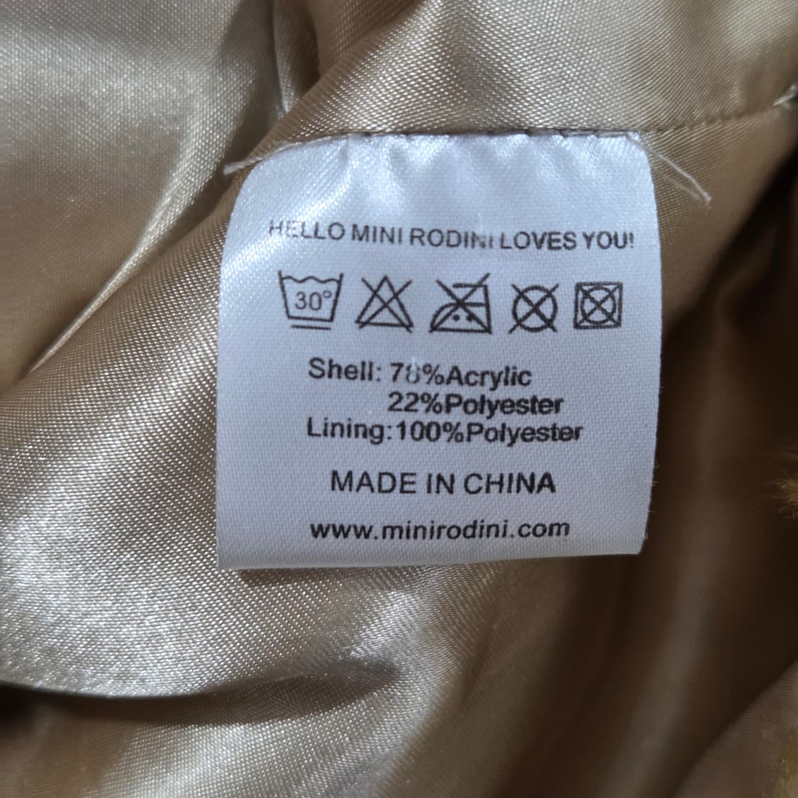 미니로디니 퍼 코트 104/110 상품이미지3