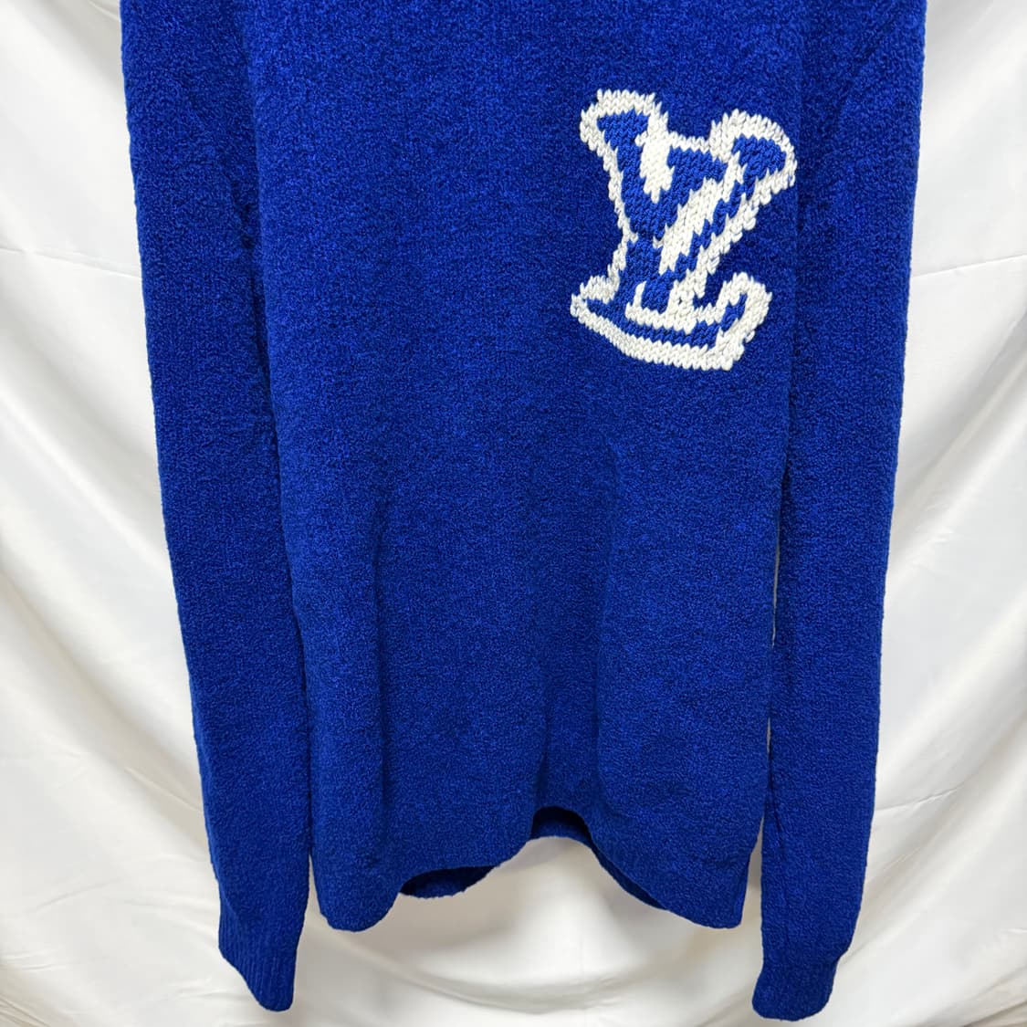 [S+급/XL] 루이비통 LV 인타르시아 크루넥 니트 블루 상품이미지4