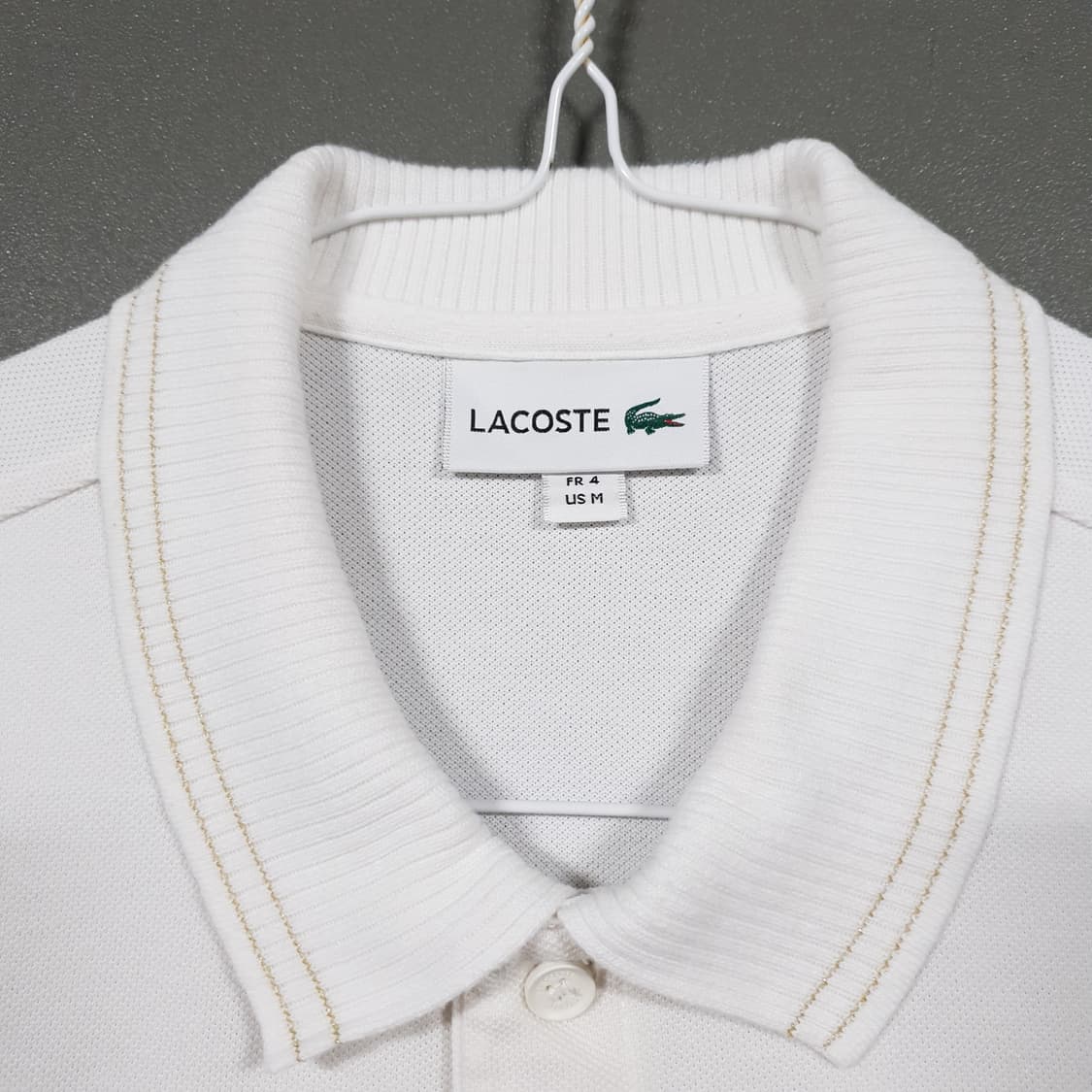 100) 라코스테 신형 22ss 골드 스티치 반팔 카라티 폴로 피케 셔츠 상품이미지7