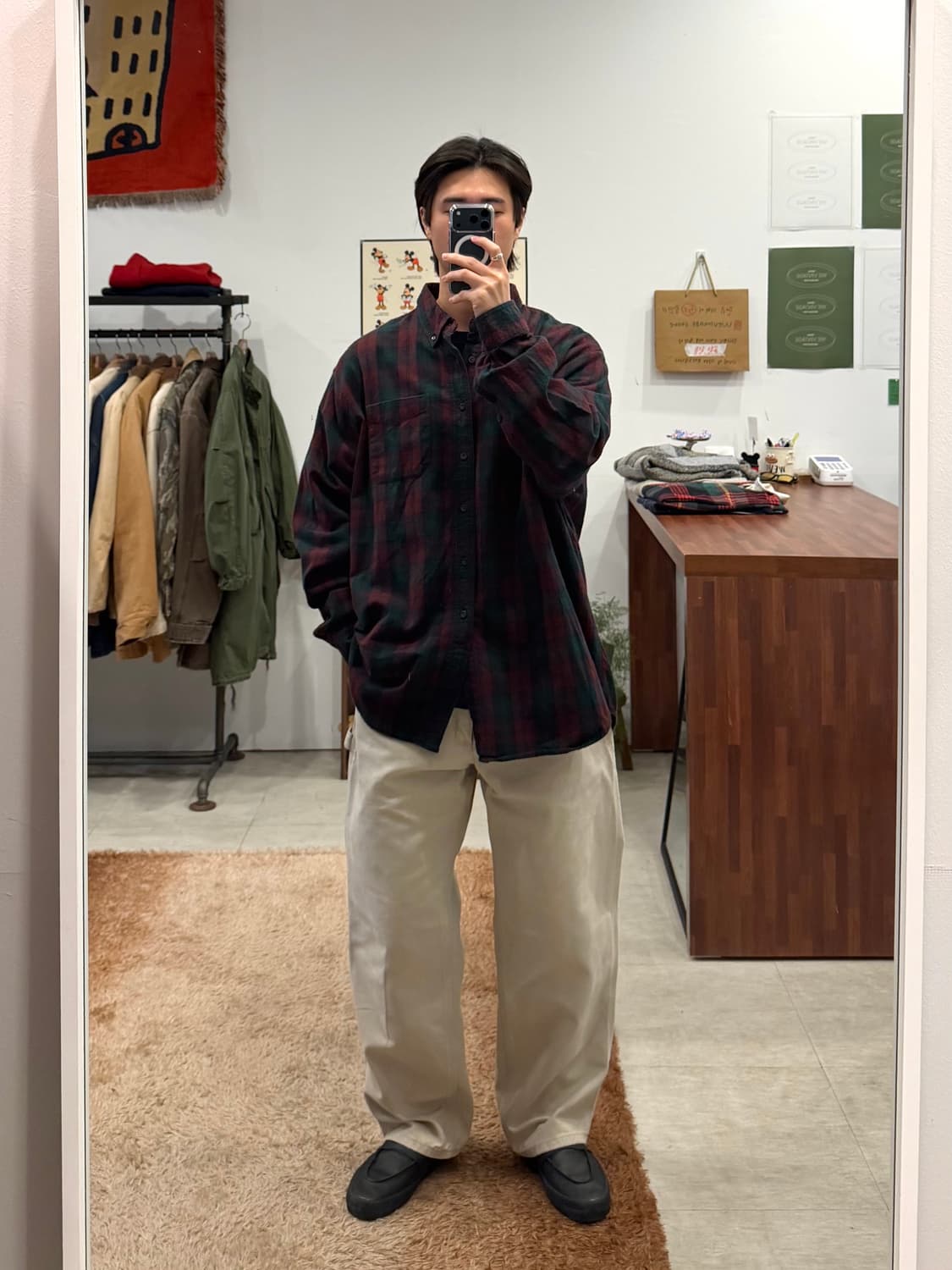 00s L.L.Bean 엘엘빈 플란넬 체크 셔츠 상품이미지2