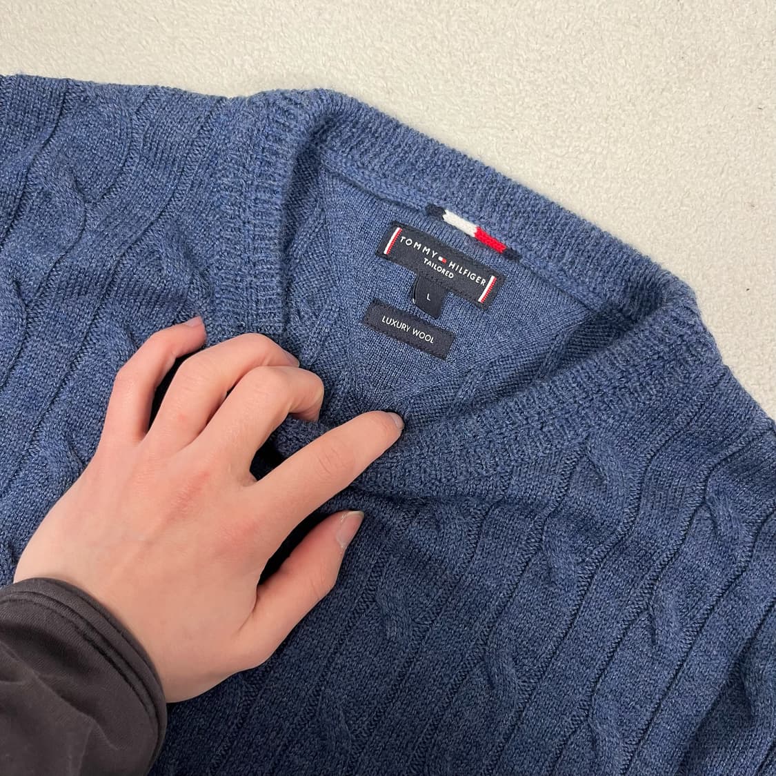 Tommy Hilfiger Navy Cable Knit 상품이미지5