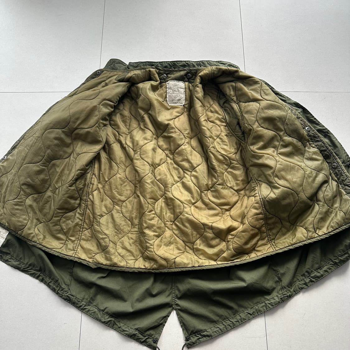 70s 미군 오리지널 M65 피쉬테일 파카 M-R 내피 포함  상품이미지5