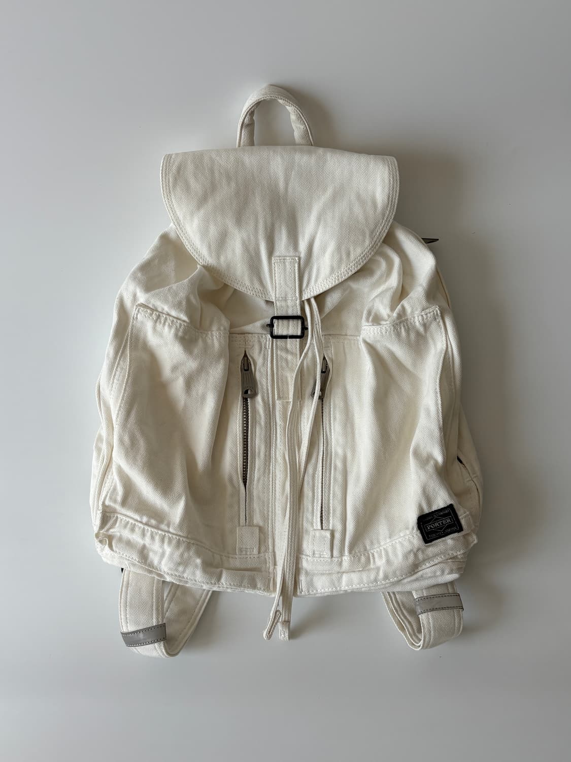 Twill Cotton Rucksack (White) 상품이미지2