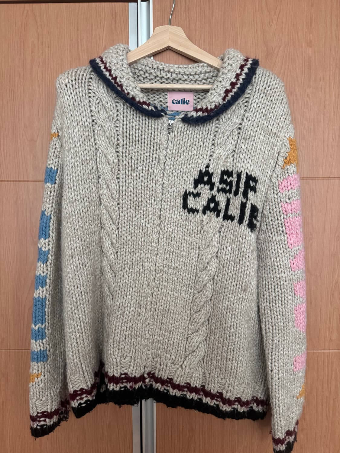 As if calie 에즈이프캘리 카우걸 테디 집업 아이보리 상품이미지4
