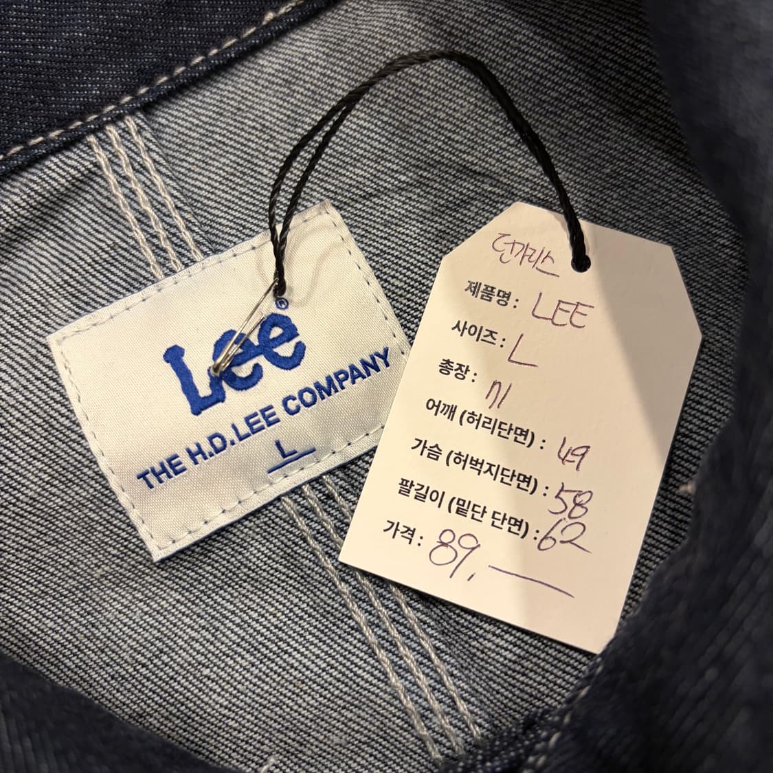 [L] Lee 리 코듀라 데님 돈가리스 워크 자켓 C45 상품이미지5