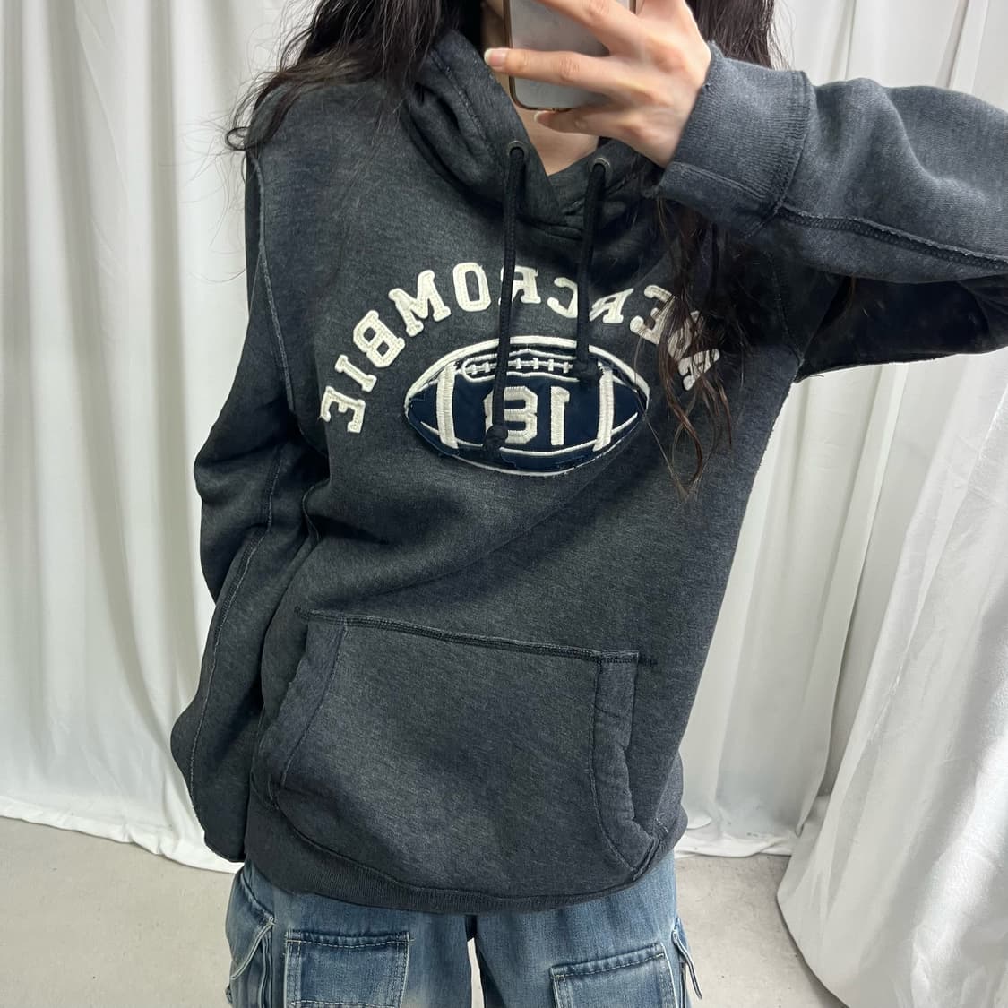 Abercrombie charcoal hoody 상품이미지3