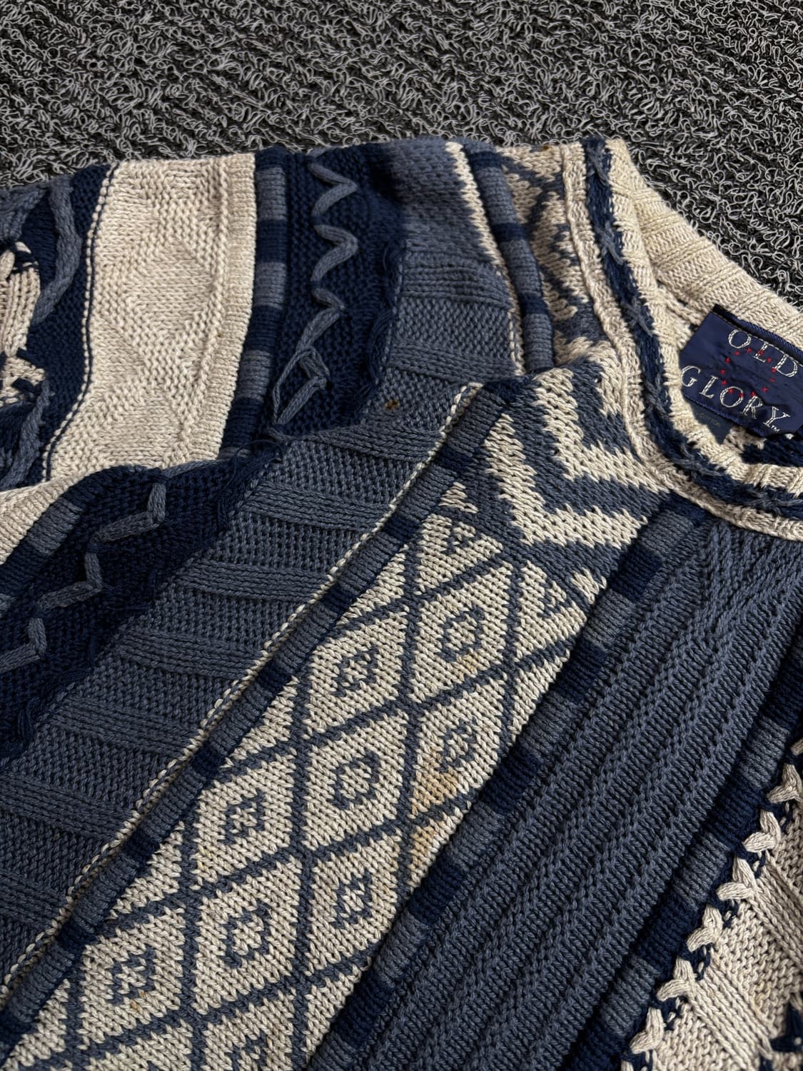 OLD GLORY US 아카이브 케이블 패턴 스웨터 1972 상품이미지4