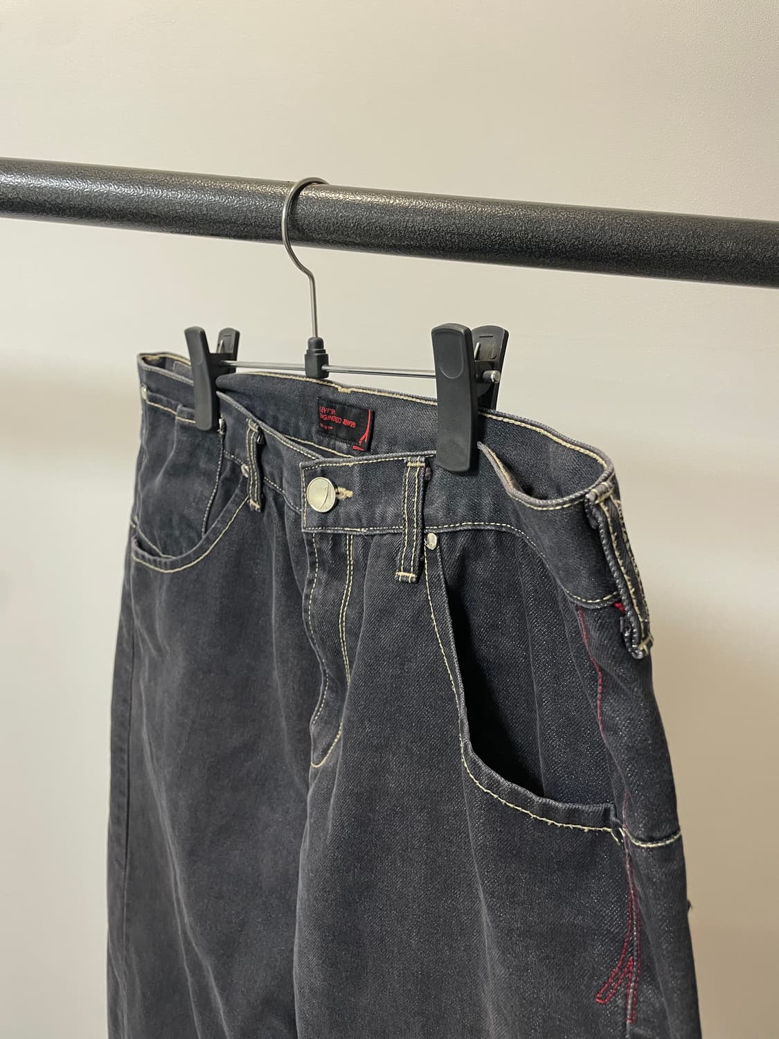 (34) levis 리바이스 흑청 엔지니어드 데님 팬츠 상품이미지3