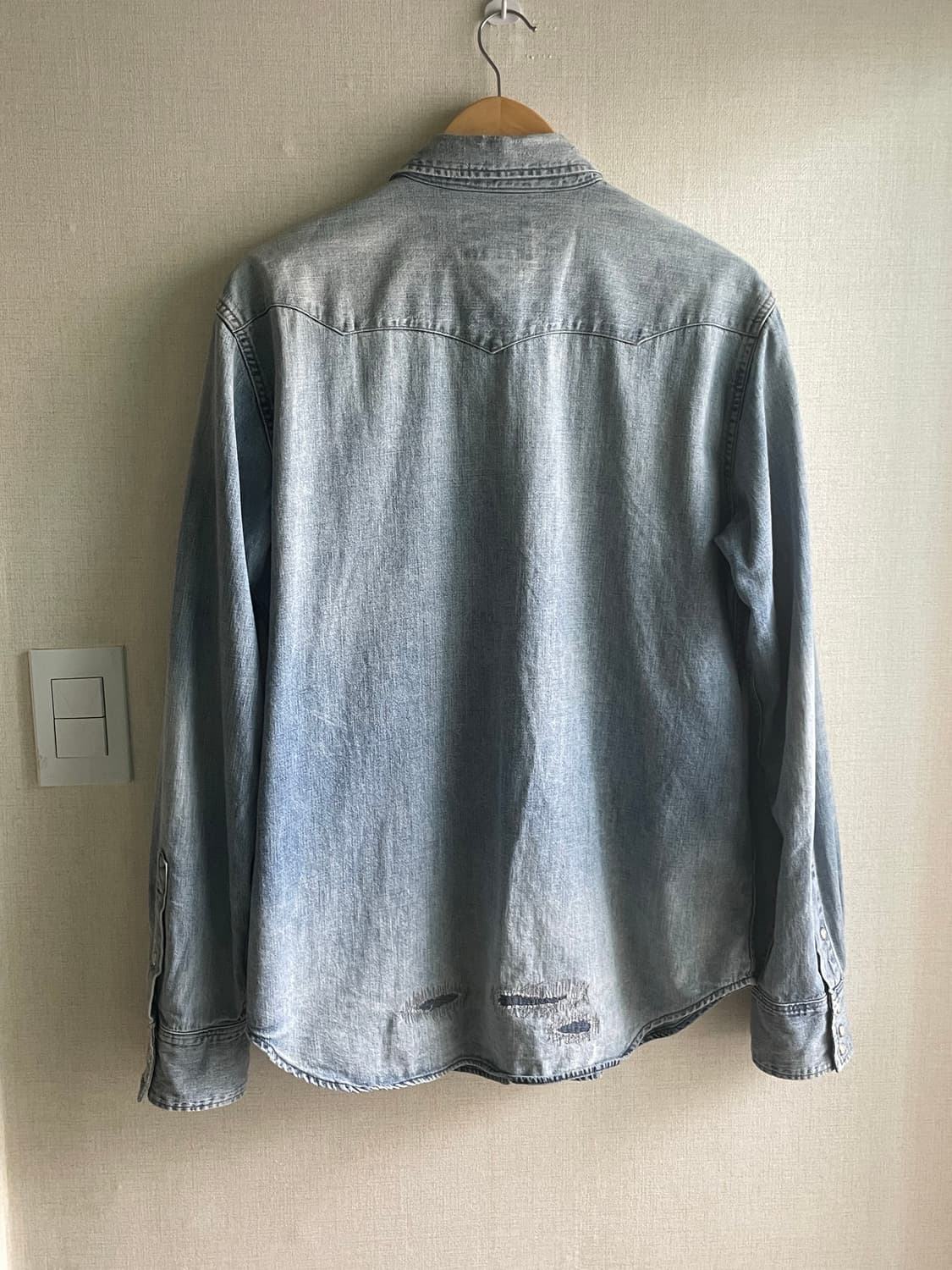 폴로 랄프로렌 웨스턴 데님 셔츠 / RRL 무드 헤비 데미지  M 상품이미지6