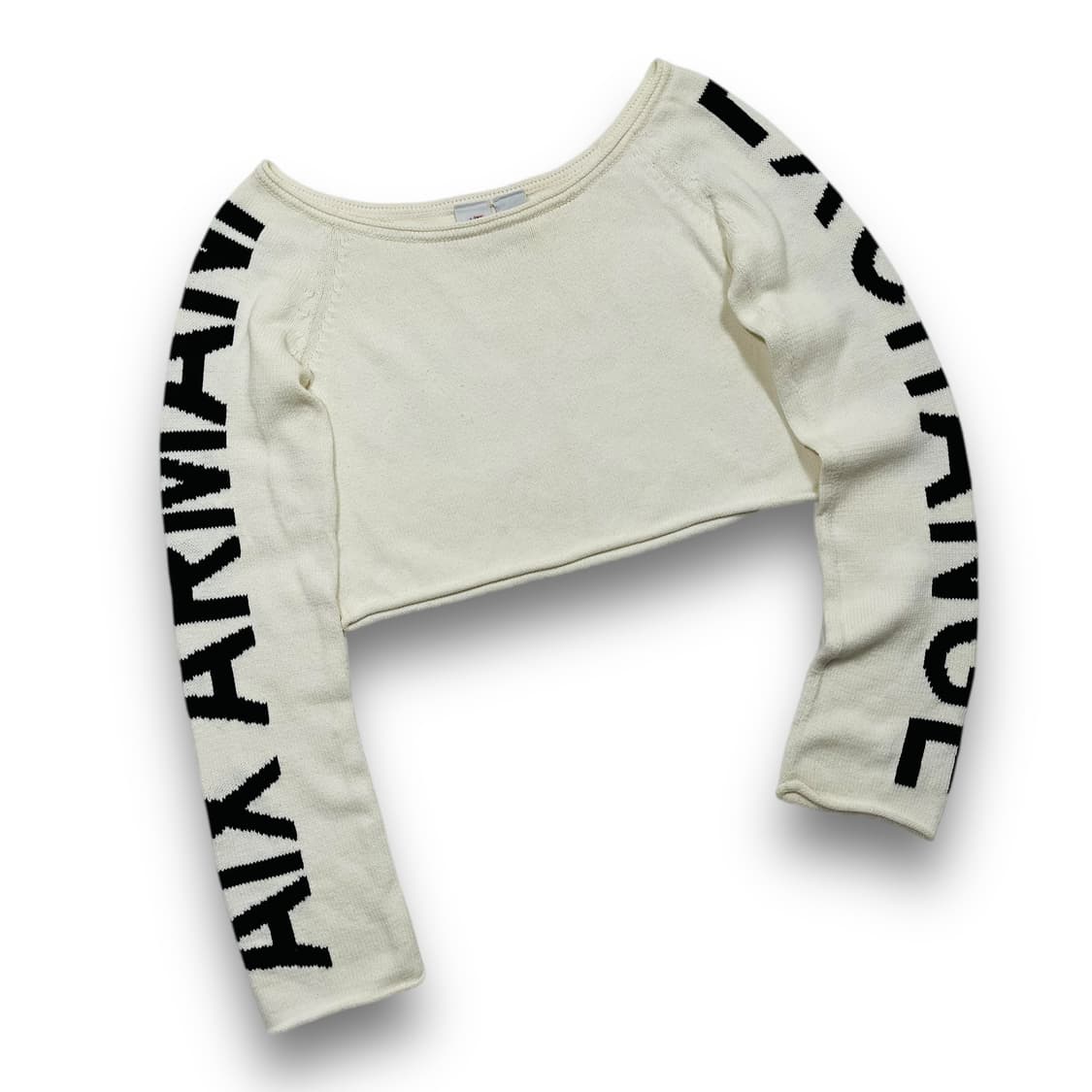 아르마니 익스체인지 로고 사이드 포인트 y2k 크롭 니트 상품이미지2