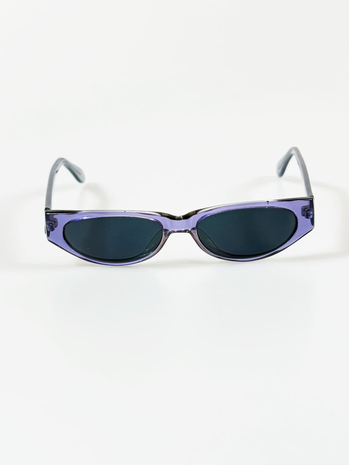 90s 퍼플 볼드 오벌 프레임 빈티지 선글라스 상품이미지2
