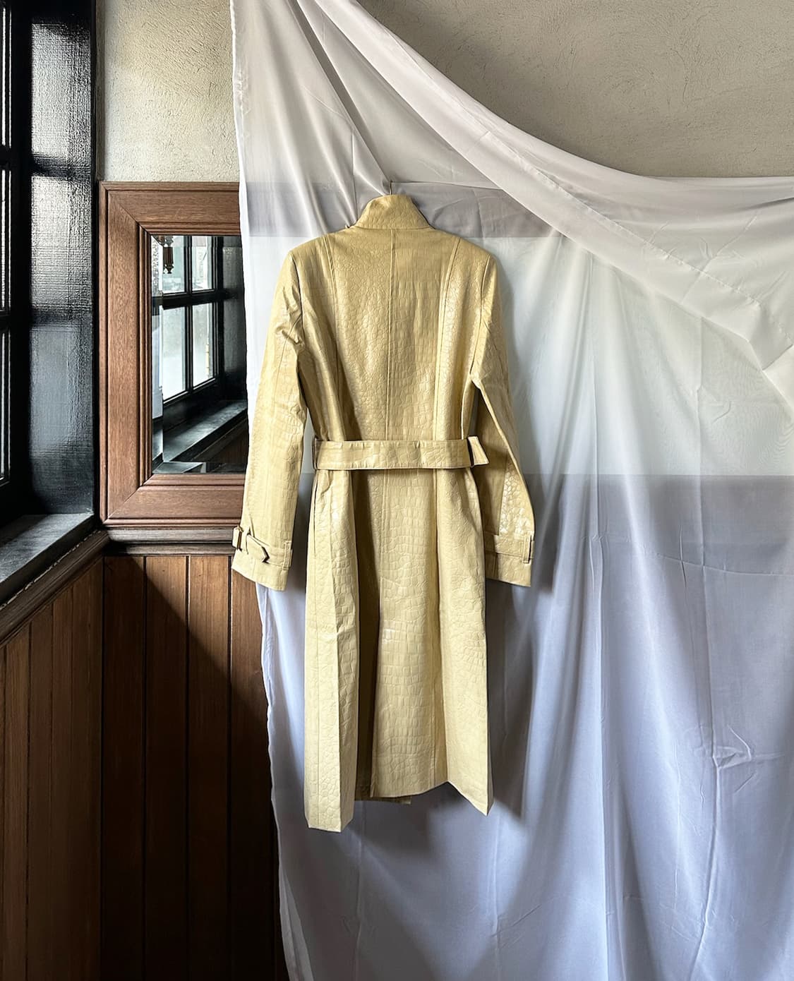 CECIL MCBEE faux leather trench coat 상품이미지7